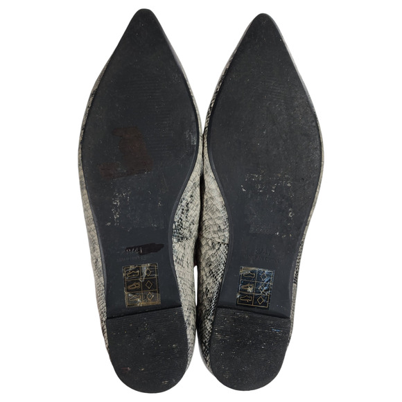 TOPSHOP Womens Kingdom Ghillie Gladiator Flats 8 Pointed Snakeskin Faux Leather - Picture 11 of 13